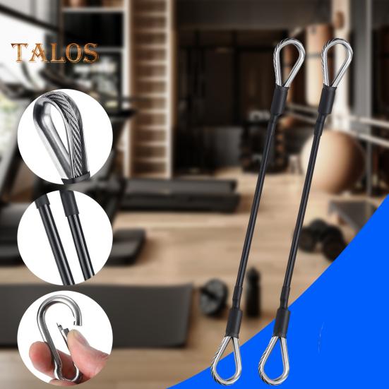 2ks Sada prodlužovacích kabelů do posilovny Nerezová karabina Fitness lanové nástavce pro domácí posilovnu Náhradní kabely pro LAT/Triceps stahování Nohy