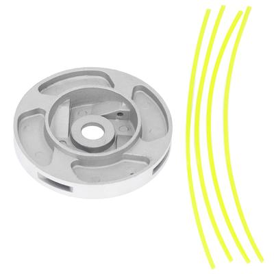 Cabezal de Repuesto para Desbrozadora de 4 Hilos Forma Circular Aleación de Aluminio Cortador de Maleza Cabezal para Recortar Césped