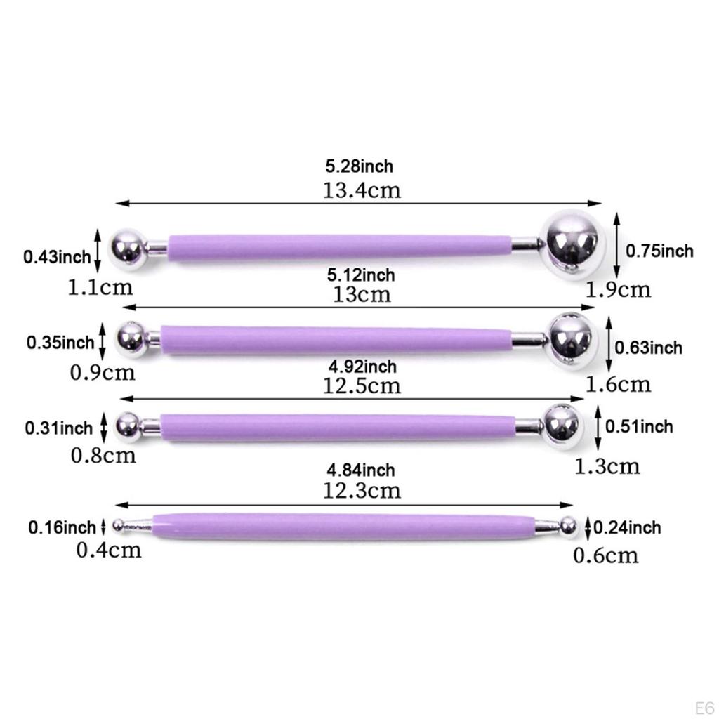 4 Count Ball Stylus Set for Pottery And Decoration Use