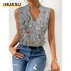 Women's Fashion Casual Sleeveless V Neck Blouses & Shirts