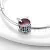 Original Charms Copper Plated Creative Striped Coffee Cup Beads Fit Bracelets For Women Jewelry Making Fine Gifts