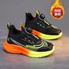 2025 Winter Boys' Waterproof Sports Shoes: Cotton-Leather, Velvet-Lined, Warm Running Shoes for Primary School