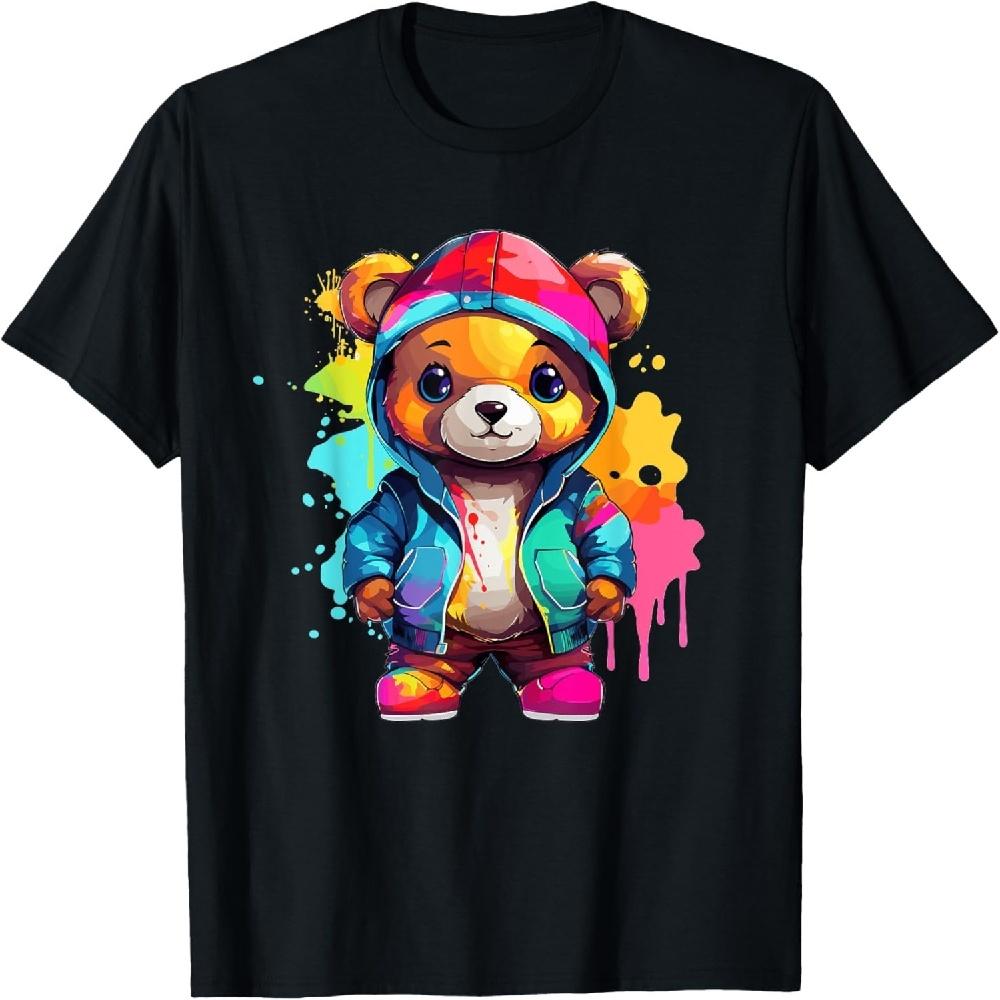 

Colorful Teddy Bear T-Shirt XXXXXL чёрный