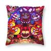 FNAF At Freddys Pillowcase Soft Fabric Cushion Cover Decorations  Throw Pillow Case Cover Home Zipper 4040cm