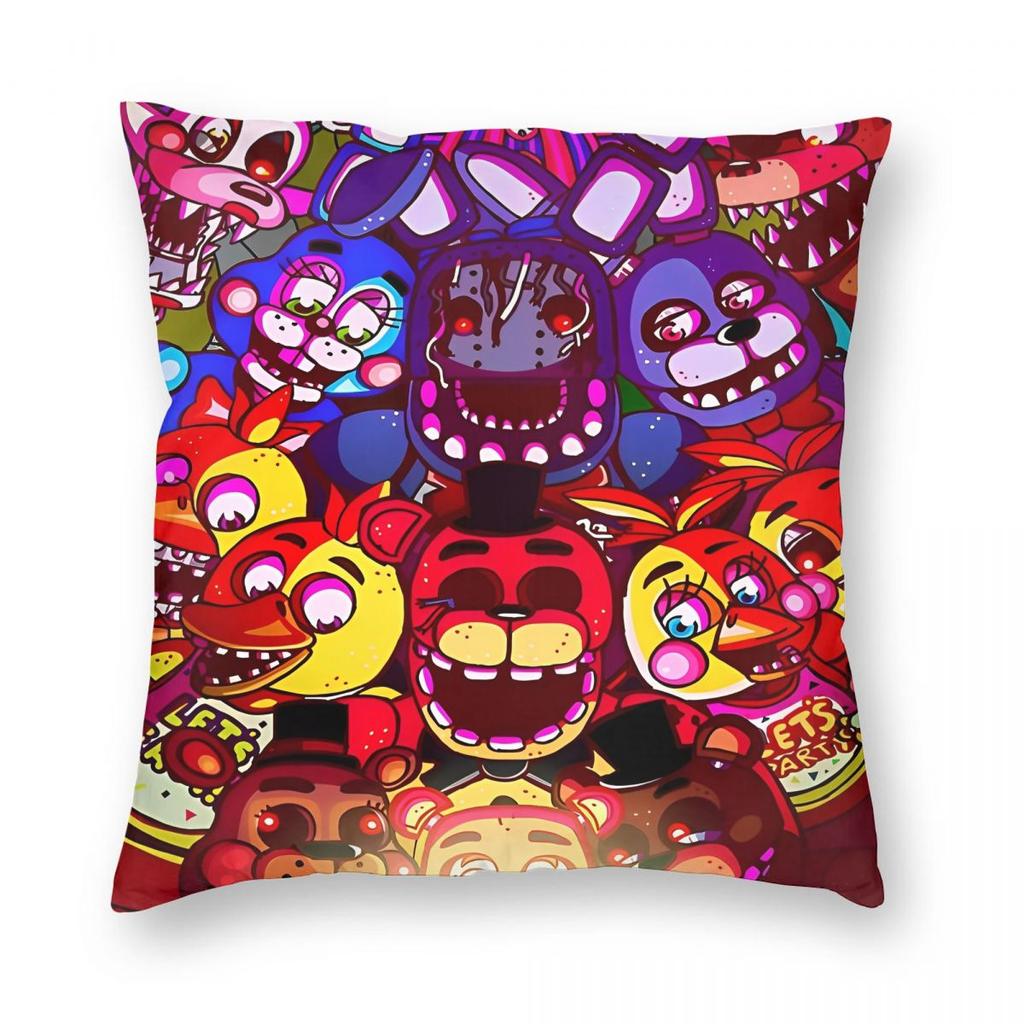 FNAF At Freddys Pillowcase Soft Fabric Cushion Cover Decorations  Throw Pillow Case Cover Home Zipper 4040cm