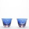 Glass Studio Saiho Edo Kiriko Guinom Pair Cherry Blossom Pattern Made Japan Wooden Box Included