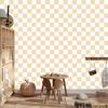 Checkerboard Cream Wallpaper, Cream Background for Living Room and Bedroom 50x1000