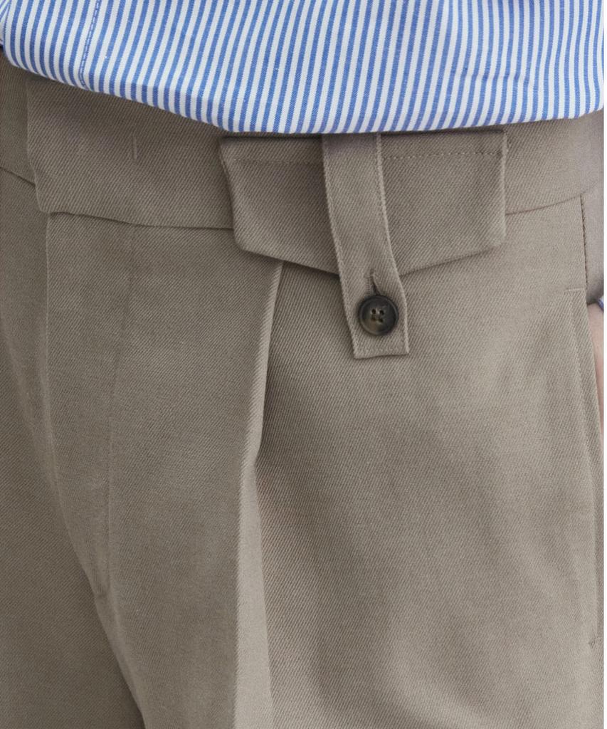 NODU Wide Tuck Slacks [Beige]