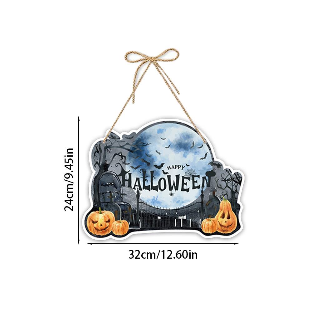

Paper Door Halloween Hanging Decorations With Letter Pumpkin Scene Festive StyleD