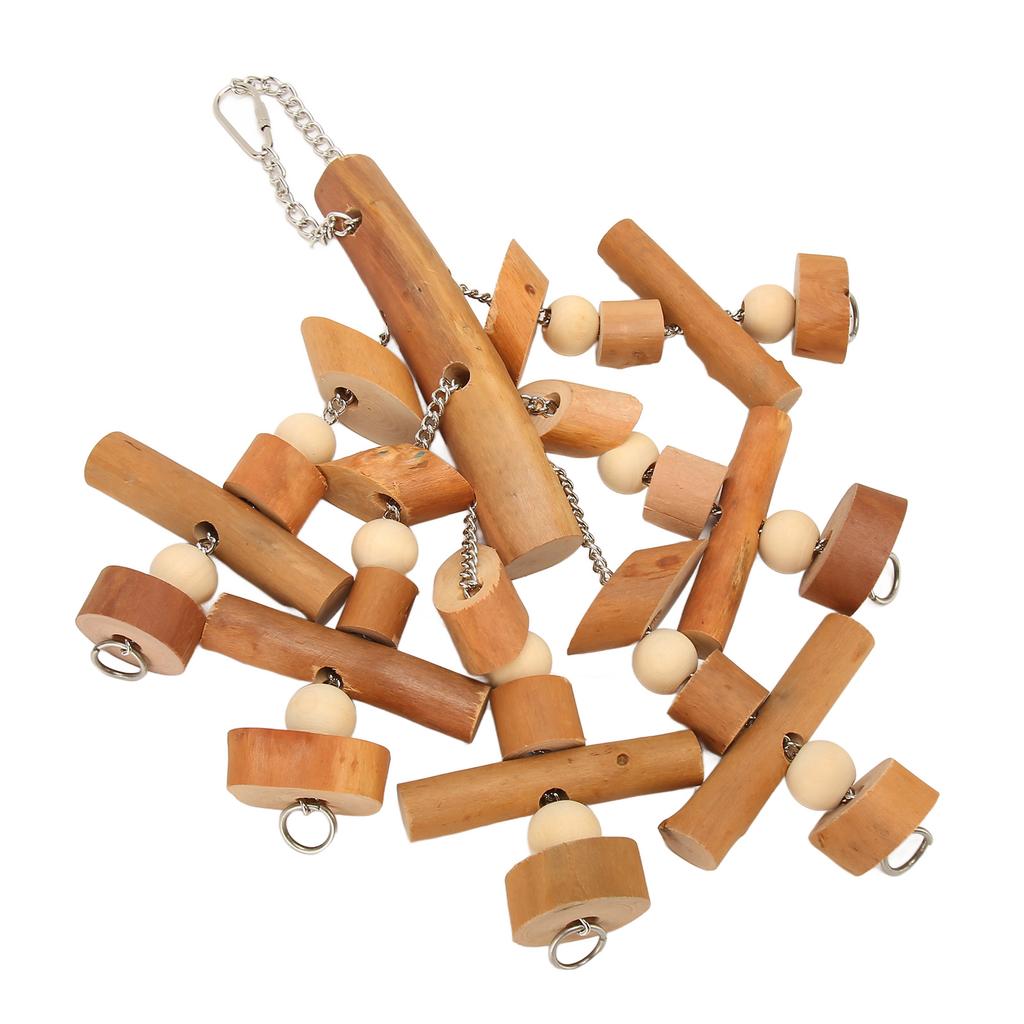 Bird Chewing Toys Fun Interactive Wood Blocks Parrot Bird Chewing Toys for Parakeet Cockatiel Conure Cockatoo