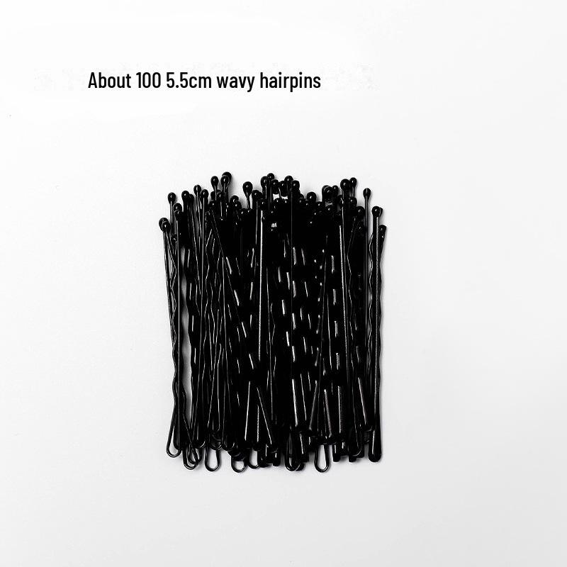 U-Shaped Black Hairpin for Fixing Bangs & Small Clips