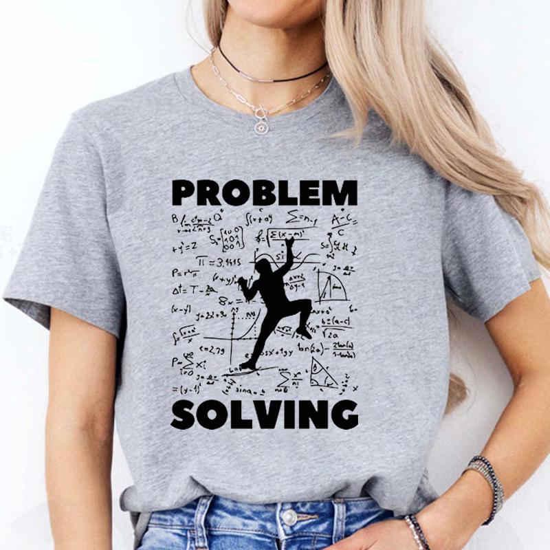 Casual European Fit Rock Climbing Graphic T-Shirt – Loose, Short Sleeve, Fashionable Top