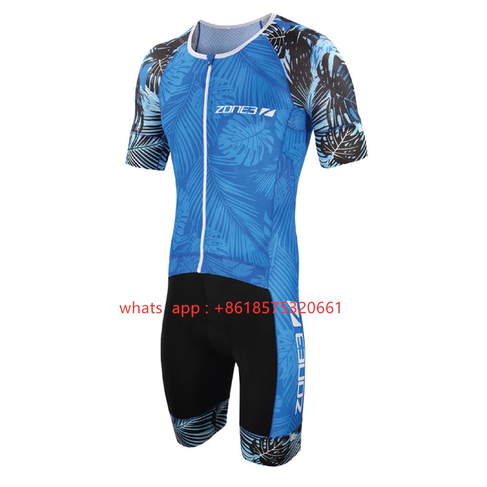 Zone3 Men Cycling Skinsuit Short Sleeve Triathlon Racing Tri Suit Outdoor Bicycle Jumpsuit Run Swim Clothes Jumpsuit Ciclismo