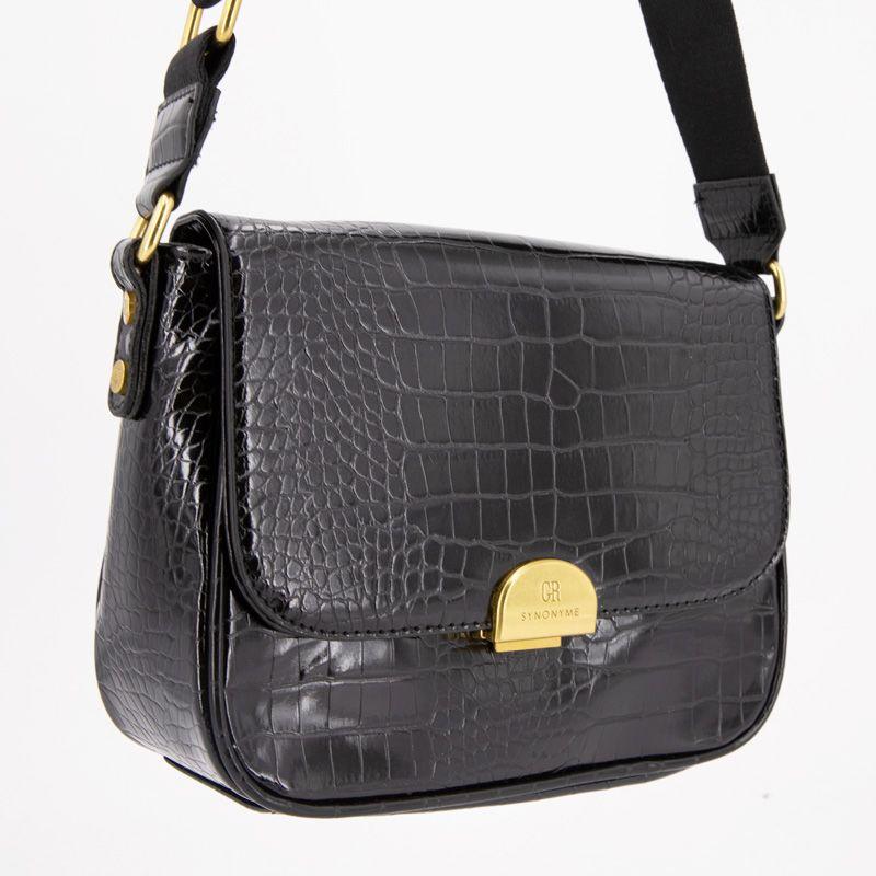 Sac bandouliere Romy motif croco à clip doré 22x18x8cm Femme GEORGES RECH