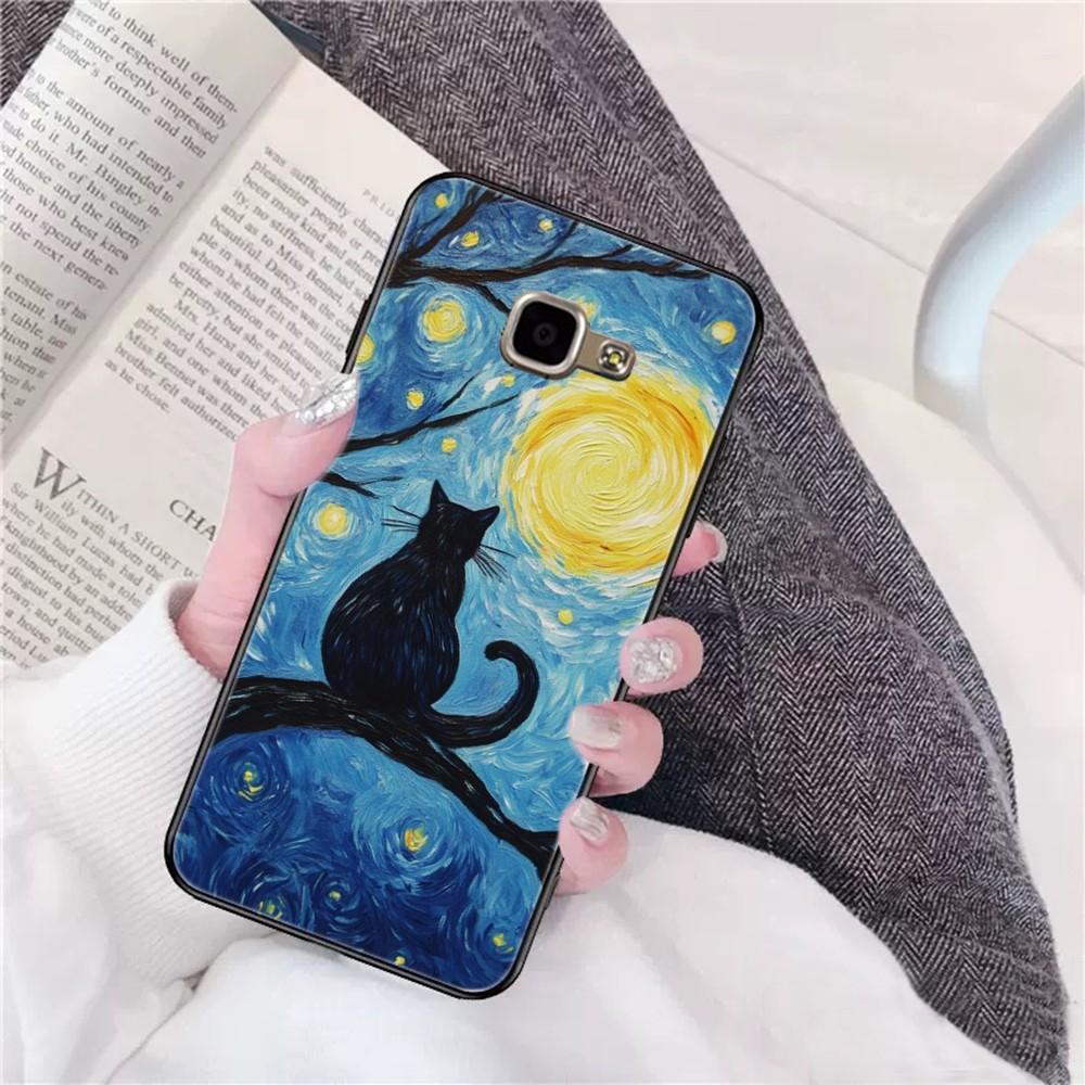 Starry Sky Cat Phone Case For Samsung A 10 11 12 13 20 21 22 30 31 32 40 51 52 53 70 71 72 73 91 13 Shell