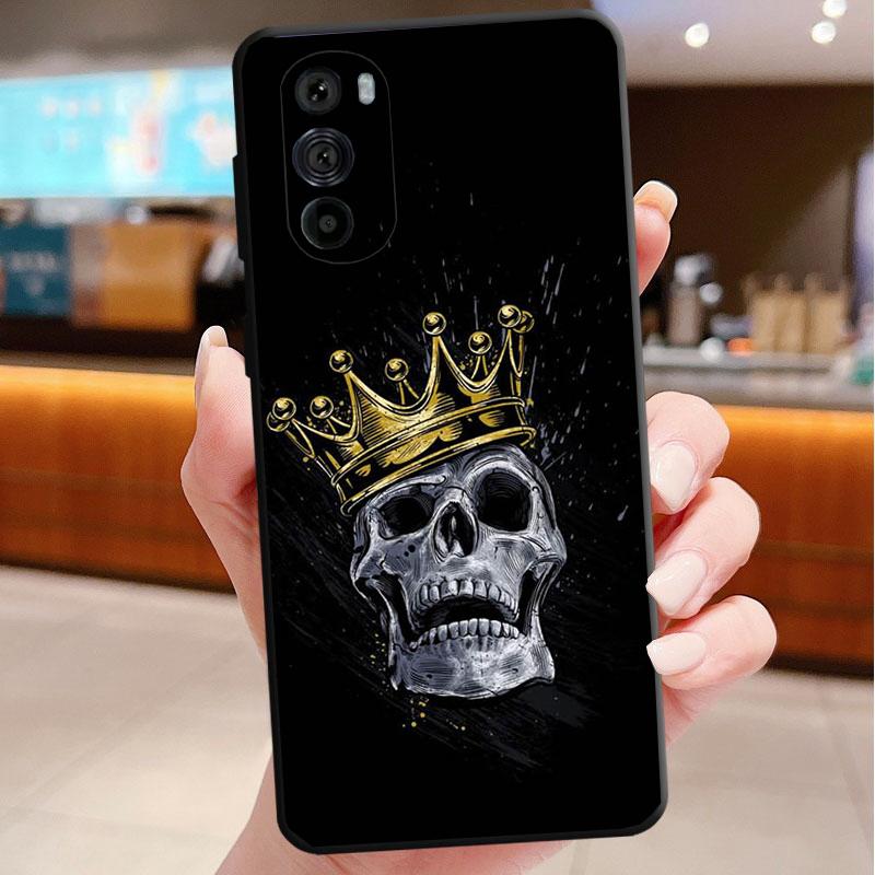 Phone Case For Motorola Edge 50 40 Pro 60 50 40 30 Ultra Neo Fusion Moto G85 G72 G53 G54 G84 G13 G32 King Queen Crown