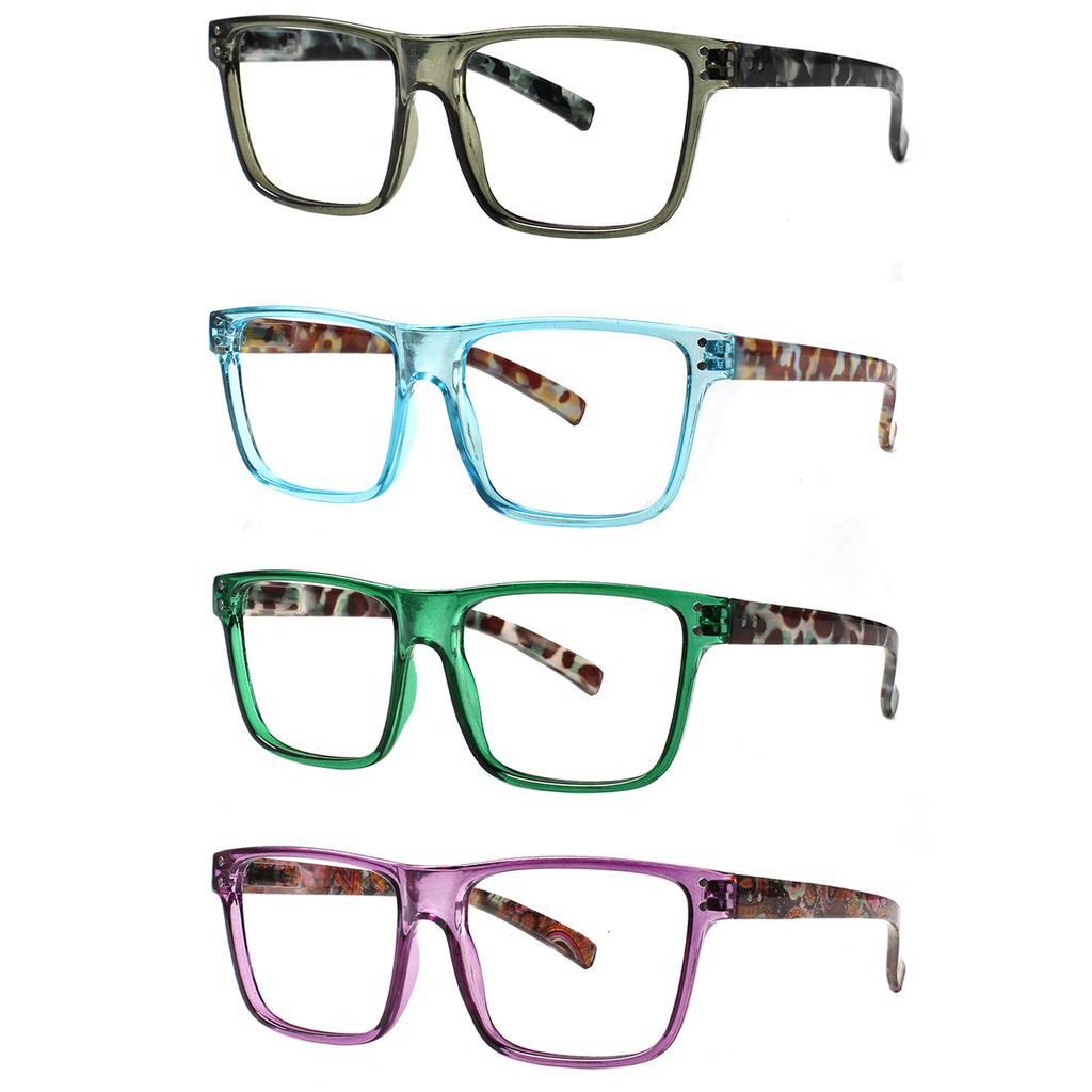 High Quality Prescription Eyeglasses Fashion Printed HD Lenses Spring Hinged Reading Glasses Diopter +1.0+2.0+3.0+4.0+5.0+6.0