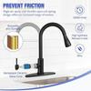 Matte Black Kitchen Sink Faucet Pull Out Kitchen Sink Mixer Tap Stream Sprayer Head 360° Rotation Hot Cold Faucet