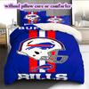 football Logo Pattern Bedding Quilt Set Quilt Cover Pillowcase Home Decoration Birthday Gift (1*duvet cover+ 2*pillowcase, without core)