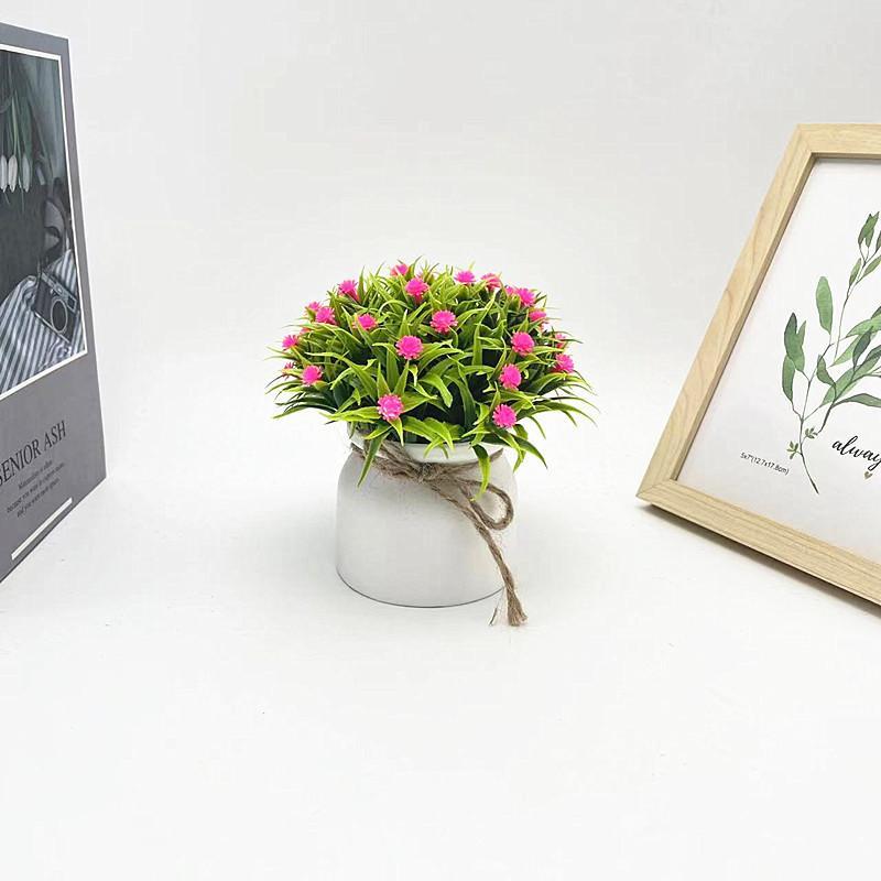 Gypsophila Plastic Paniculata L Potted Plant Bonsai With Roped Bow Wedding Decor