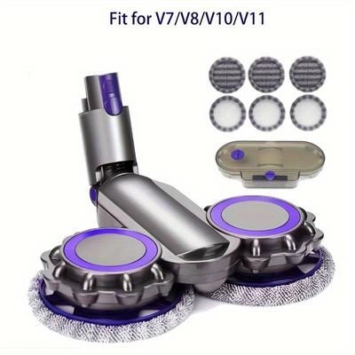 1 Set Electric Mop Head Attachment Compatible With Dyson V7 V8 V11 V10 V15 Vacuum Cleaner Attachment With Water Tank And 6Pcs Mops