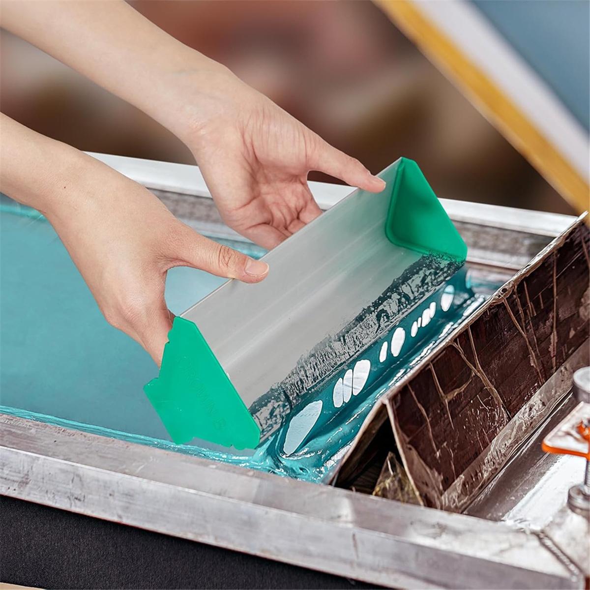 HOT 2Pcs 6inch 16inch Dual Edge Aluminum Emulsion Scoop Coater for Silk Screen Printing Coating Tool NONE