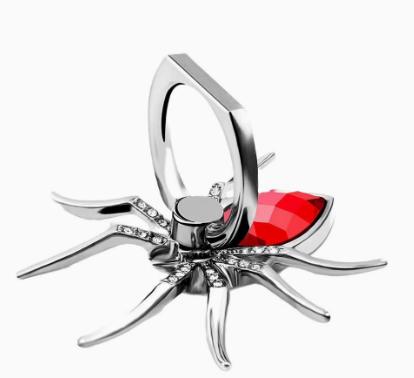 Phone Ring Holder Stand Spider Shape Metal Finger Grip Rotatable Mobile Phone Mount Compatible with Smartphones and Tablets