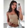 GMXIA Halter Tank Top Women's Summer Sexy Slim Short Spice Girls Solid Color Base Shirt