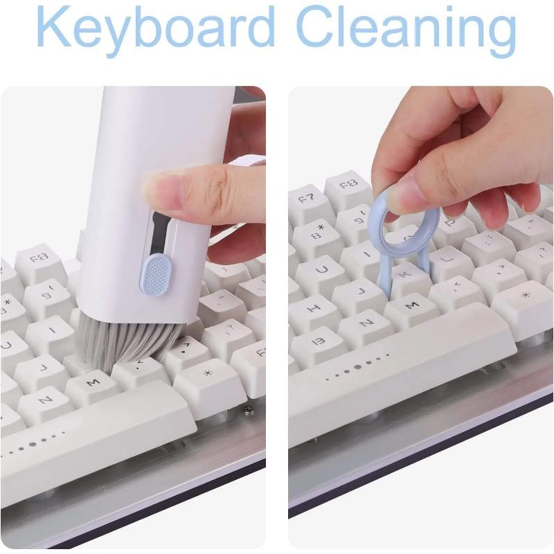 1set Multifunctional Compact Practical Computer Keyboard Cleaner Brush Kit Earphone Cleaning Pen For Headset Keyboard Cleaning T