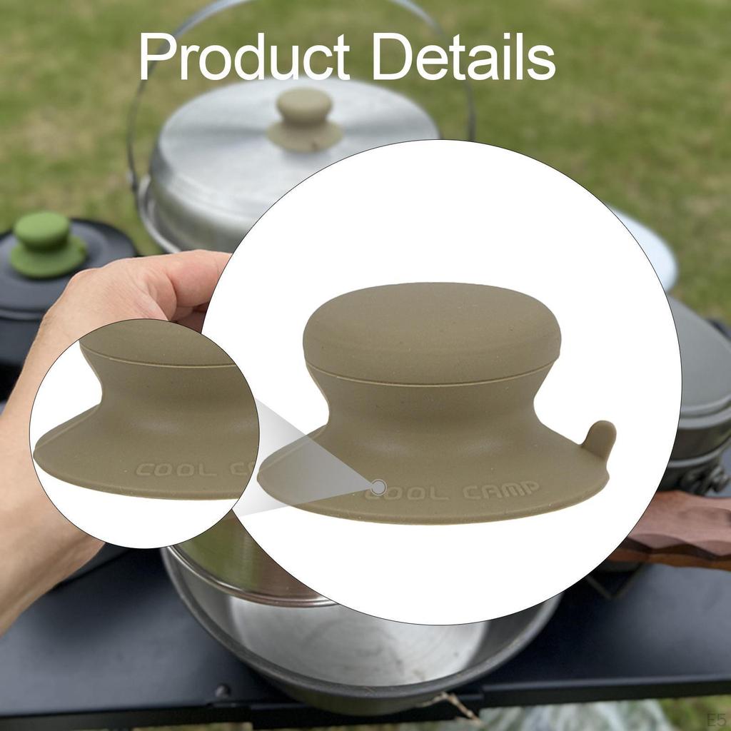 Compact And Portable Silicone Pot Lid Handle, Heat-resistant Cookware Accessory, Anti-scalding,