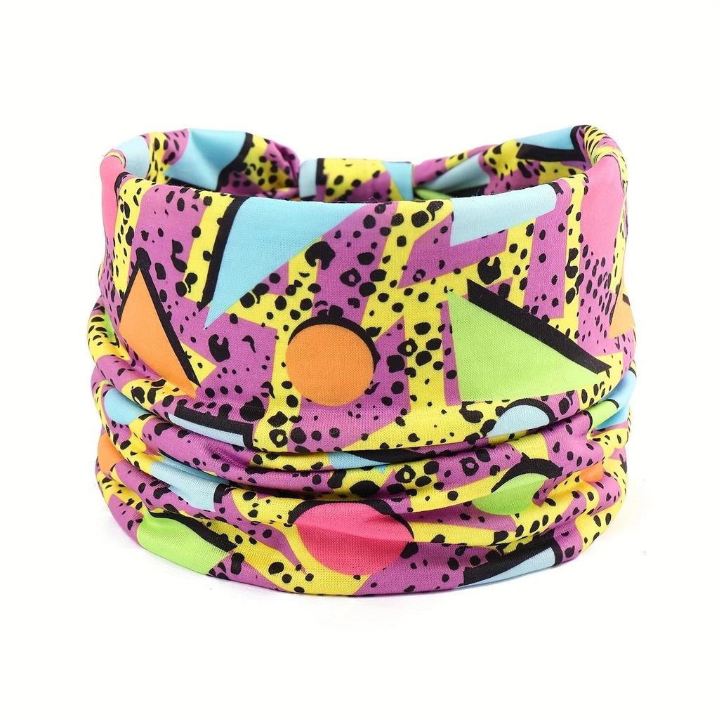 Women's Bohemian Cashew Yoga Headband - Sweat-Absorbing, Elastic Cotton Hair Accessory