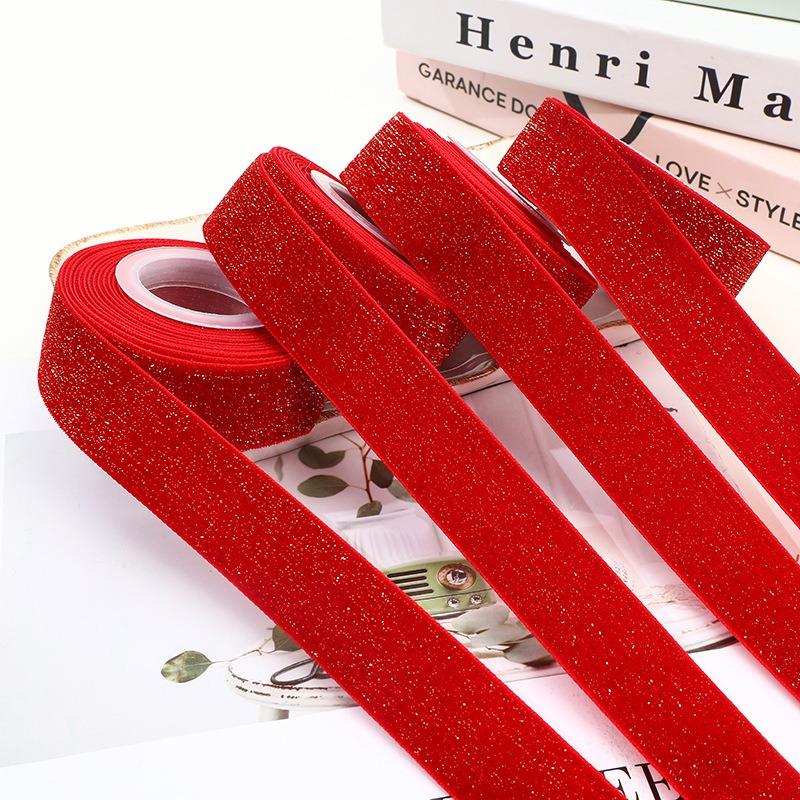 5m Red Ribbon Christmas Decoration Home Room Decor Christmas Tree Artificial Pendant For New Year Cake Craft Gifts Box Accessory