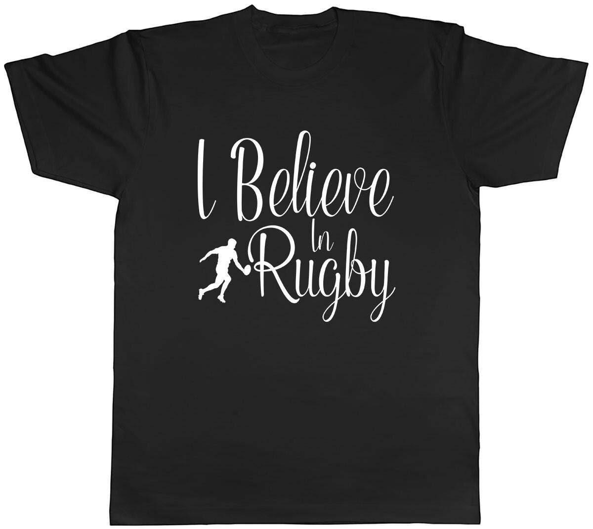 I Believe in Rugby Mens Unisex T-Shirt Tee S