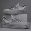 Leather Splicing Thin Mesh Breathable Board Shoes Low Top Flat Bottom Elastic Band Foot Cover Sports Men'S Shoes
