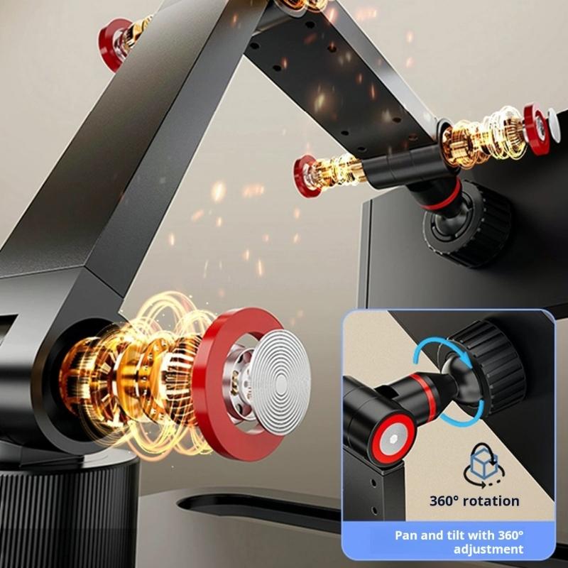 Adjustable Portable Folding Monitor Tablet Stand Arm 360 Degree Rotating Screen Holder Monitor Stand Desktop Assembly