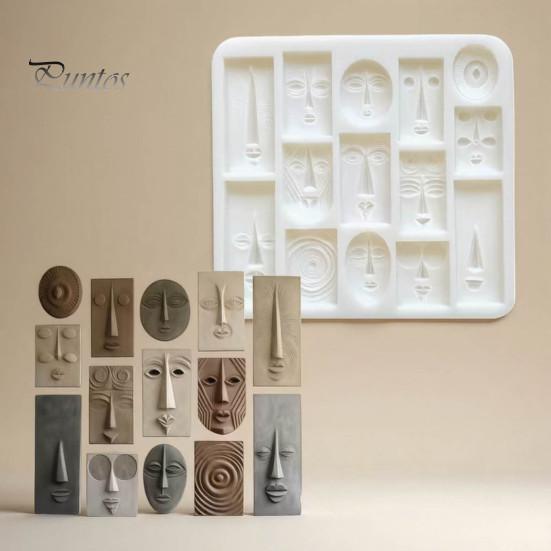 Multi Shape Mold for Creative Desserts Art Face Styling Baking Mold, Multi-grid Flexible Geometric Texture Tray, Chocolate Fondant Decorating