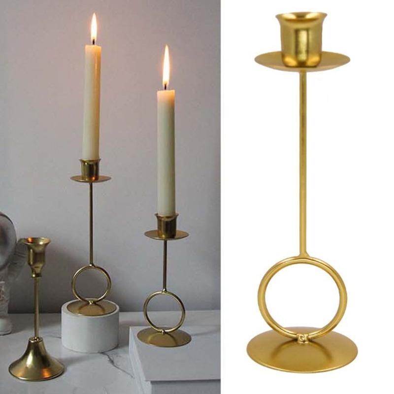 Contemporary Metal Candle Holder Iron Taper Candle Stand Candlestick Stand for Romance Wedding Centerpieces Decoration