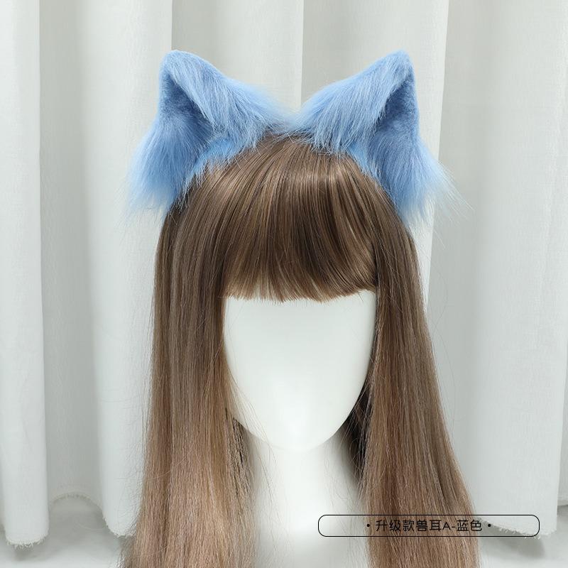 An Olita Cute Edge Clip Plush Animal Ear Headdress Handmade Imitation Animal Ear Hairpin