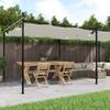 Pergola with Sliding Roof Cream 589 X 292 X 230 Cm