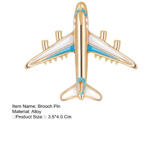 Pin Enamel Jewelry Shiny Cartoon Airplane Brooch Elegant Badge Handbag Sweater Suit
