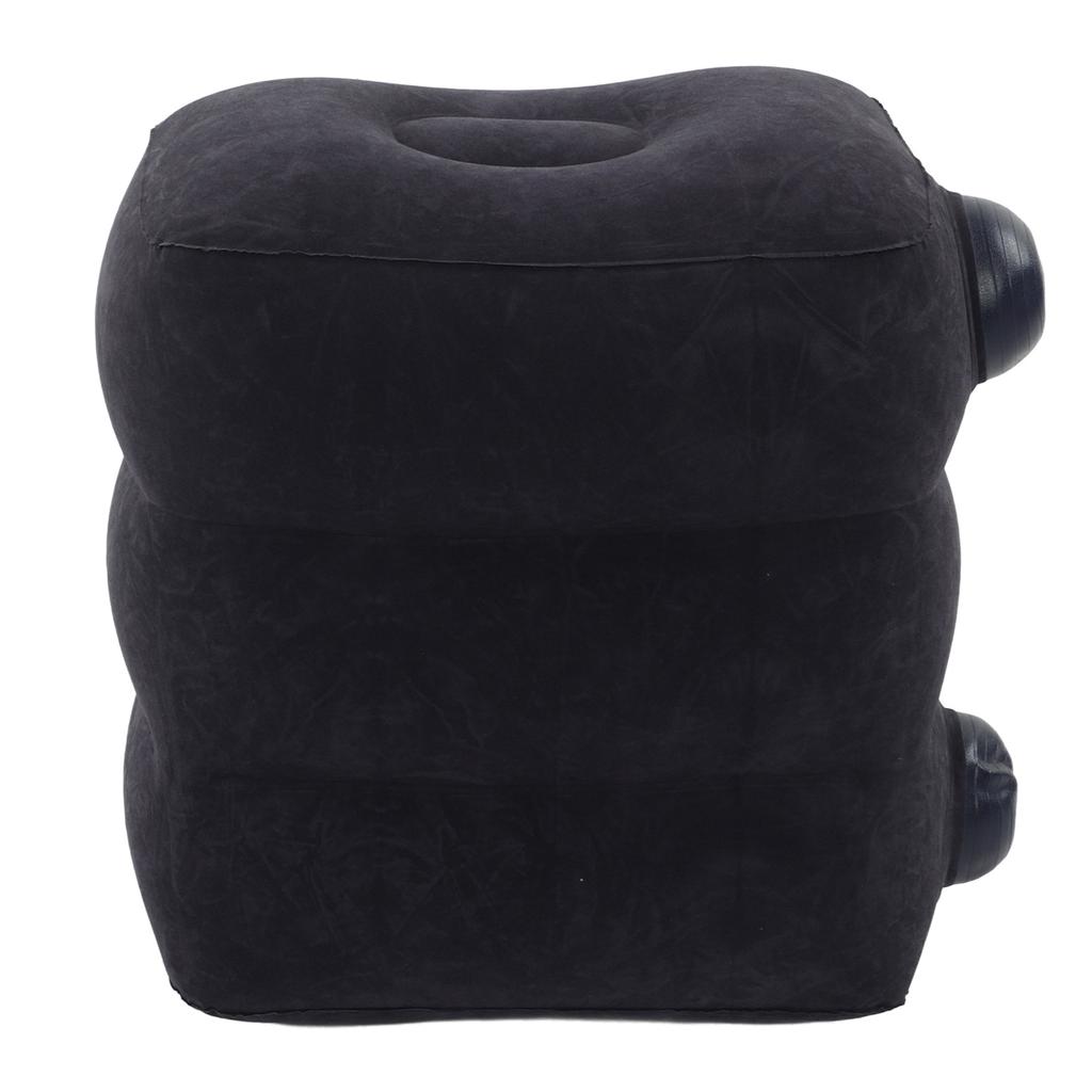 Inflatable Foot Rest Promote Blood Circulation Relieve Fatigue PVC Flocking Inflatable Footrest Cushion for Travel