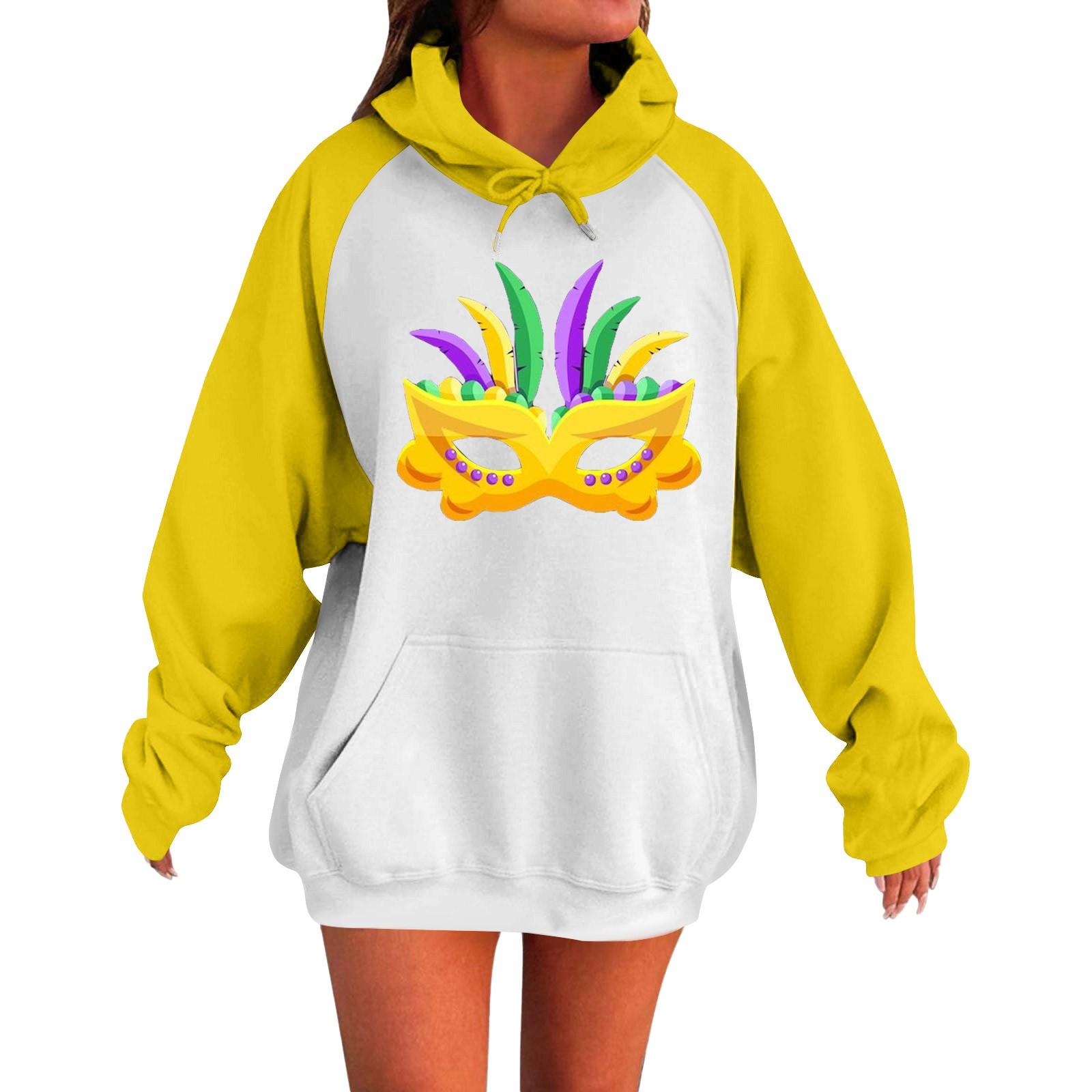 

Женская толстовка с капюшоном и длинными рукавами Carnival с очень большими плечами XS жёлтый