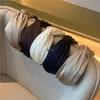Solid Color Textured Satin Wide Headband for Women - Knotted, Comfortable Fit Without Squeezing