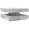 VidaXL 360-degree Rotating Coffee Table Concrete Grey 70x70x34.5 Cm, Side Table, Living Room Table, Modern Coffee Table, 858482