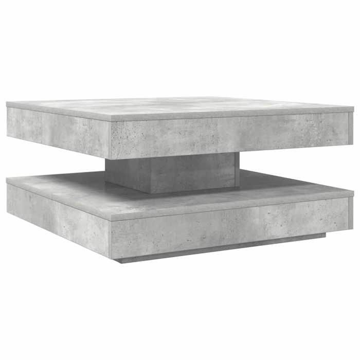 VidaXL 360-degree Rotating Coffee Table Concrete Grey 70x70x34.5 Cm, Side Table, Living Room Table, Modern Coffee Table, 858482