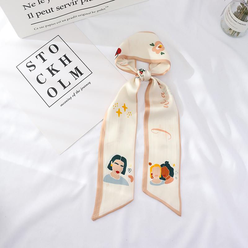 100cm*7cm Summer long fashion female small scarf scarves female flowers hair ribbon hairband women skinny scarf women