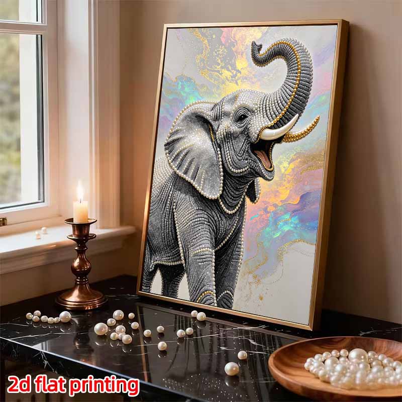 Majestic Elephant Pearl Kit DIY 5D Rhinestone Art Craft for Adults and Kids Home Party Decoration Handmade Gift