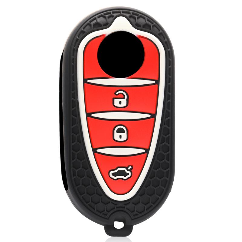New 3 Buttons Silicone Car Key Case Cover For Alfa Romeo Mito Giulietta Folding Flip Remote Car Key Shell