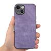 For iPhone 15 Plus Case Shockproof Slim Retro Leather Phone Back Cover