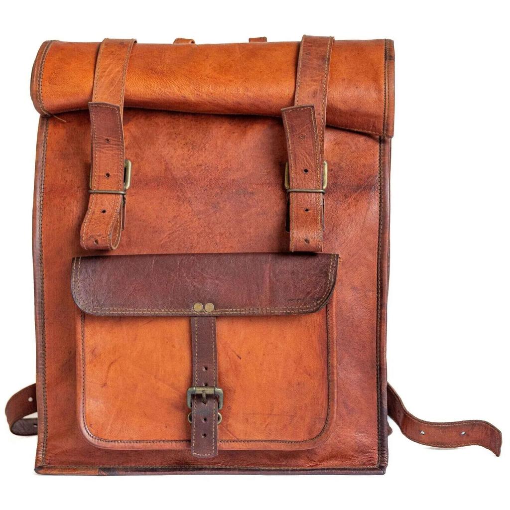 Pánská kožená taška na notebook Velký nastavitelný batoh Velký turistický cestovní batoh Carry On